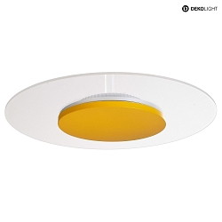 Plafoniera ZANIAH 37 IP20, giallo, trasparente, bianco dimmerabile