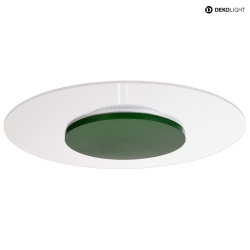 Plafoniera ZANIAH 42 IP20, verde, trasparente, bianco dimmerabile