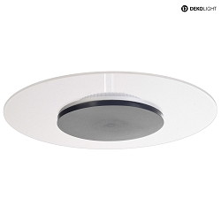 Plafoniera ZANIAH 42 IP20, grigio, trasparente, bianco dimmerabile