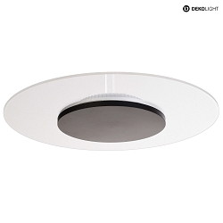 Plafoniera ZANIAH 42 IP20, nero, trasparente, bianco dimmerabile