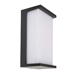 LED Auenwandleuchte GRUMIUM ECKIG CCT V - Abdeckung oben/unten, IP54, 10W 3000/4000K (CCT Switch) 440lm, dunkelgrau
