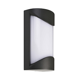 LED Auenwandleuchte GRUMIUM RUND I - Abdeckung oben/unten, IP54, 10W 3000K 325lm, dunkelgrau