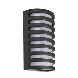 LED Auenwandleuchte GRUMIUM RUND III - Linien horizontal, IP54, 10W 3000K 250lm, dunkelgrau