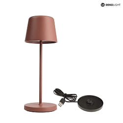 battery table lamp BUNDLE CANIS MINI set of 1, with charger IP65, mat, terracotta dimmable