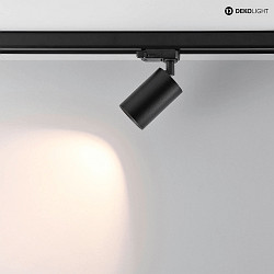 3-Phasen-Schienenstrahler CAN, 220-240V, GU10 LED max. 7.5W, Alu-Druckguss, dreh- und schwenkbar, schwarz