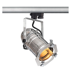 Faretto trifase STUDIO PAR 30 E27 IP20, Argento dimmerabile