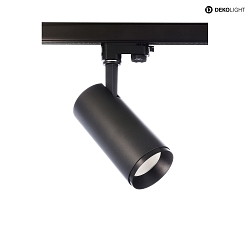 3-phase spot LUCEA 15 IP20, transparent, deep black dimmable