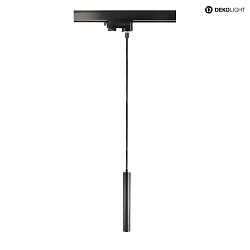 Faretto trifase SLIM UGR < 19 IP20, trasparente, nero jet