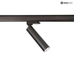 3-phase spot SLIM cylindrical, adjustable, UGR < 19 IP20, deep black dimmable