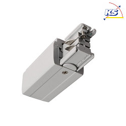 Accessories for 3-phase track system D LINE - electrical feed left, 220-240V AC / 50-60Hz, grey