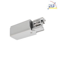 Accessories for 3-phase track system D LINE - electrical feed right, 220-240V AC / 50-60Hz, grey