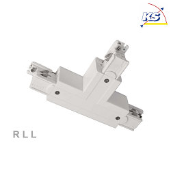 Accessories for 3-phase track system D LINE - T-coupler left-left-right with change mechanism, 220-240V AC, white