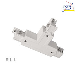 Zubehr fr 3-Phasen-Schienensystem D LINE - T-Verbinder links-links-rechts mit Wechselmechanik, 220-240V AC / 50-60Hz, Wei