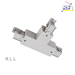 Accessories for 3-phase track system D LINE - T-coupler left-left-right with change mechanism, 220-240V AC, grey