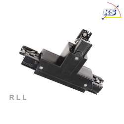 Accessories for 3-phase track system D LINE - T-coupler left-left-right with change mechanism, 220-240V AC, black