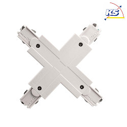 Accessories for 3-phase track system D LINE - X-coupler left-left-right-right, 220-240V AC / 50-60Hz, white