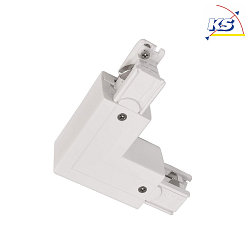 Accessories for 3-phase track system D LINE - 90-coupler left-right with change mechanism, 220-240V AC, white