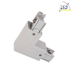Accessories for 3-phase track system D LINE - 90-coupler left-right with change mechanism, 220-240V AC, grey