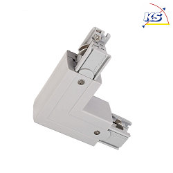 Connecteur en L triphas D LINE gauche-droite avec mcanisme interchangeable, gris