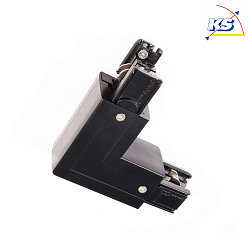Accessories for 3-phase track system D LINE - 90-coupler left-right with change mechanism, 220-240V AC, black
