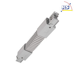 Accessories for 3-phase track system D LINE - flex coupler left-right, 220-240V AC / 50-60Hz, grey