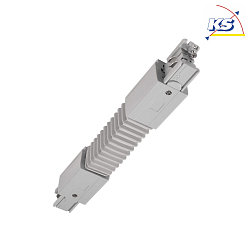 Zubehr fr 3-Phasen-Schienensystem D LINE - Flexverbinder links-rechts, 220-240V AC / 50-60Hz, Grau