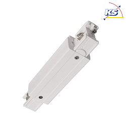 Connecteur longitudinal triphas D LINE avec possibilit d'alimentation, blanche