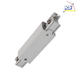 Connecteur longitudinal triphas D LINE avec possibilit d'alimentation, gris