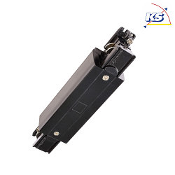 Connecteur longitudinal triphas D LINE avec possibilit d'alimentation, noir 