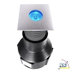 LED in-ground luminaire Easy square II RGB outdoor spot, 24V, 2W, stainless steel, 20°, IP67