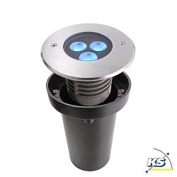 LED in-ground luminaire III RGB outdoor spot, 24V DC, 6W, 30°, stainless steel, silver