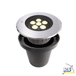 LED in-ground luminaire HP VII outdoor spot, 220-240V, 10W, 35 / 45, IP67, 3000K, stainless steel silver, warm white