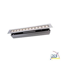 KapegoLED in-ground luminaire LINE V, 220-240V, 16W, silver clear / transparent, warm white
