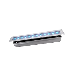 KapegoLED Bodeneinbauleuchte LINE V RGB, 24V, 18W, Silber transparent