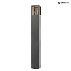 bollard lamp FACADO II 650MM TONED square E27 IP65, dark grey, mat dimmable