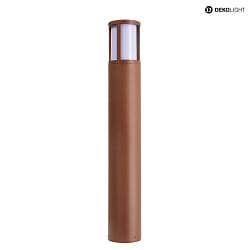 bollard lamp FACADO II 650MM OPAL round E27 IP65, mat, rust dimmable