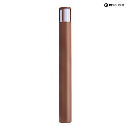 bollard lamp FACADO II 1000MM OPAL round E27 IP65, mat, rust dimmable