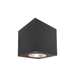 KapegoLED wall luminaire CUBODO II single, 220-240V, 7W, clear / transparent, dark grey