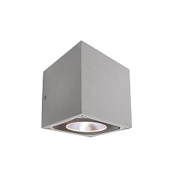KapegoLED wall luminaire CUBODO II single, 220-240V, 7W, clear / transparent, silver grey