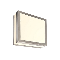 Outdoor LED Wandleuchte SCUTI I, IP44, 2-flammig, E27, 2x max. 11W, Edelstahl, Silber gebrstet