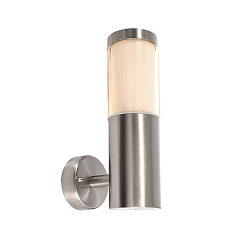 Outdoor Wandleuchte PORRIMA II, IP44, GU10 max. 5W, Edelstahl gebrstet