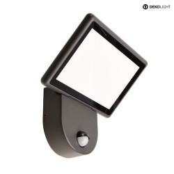 Luminaire mural dextrieur ALKES S MOTION avec dtecteur de mouvement IP65, gris fonc 