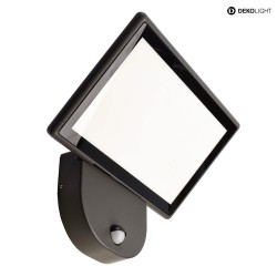 LED Auenwandleuchte ALKES L MOTION, IP65, 220-240V AC, 36W 3000K, Kopf 45 geneigt, Anthrazit, mit PIR Bewegungs-Sensor