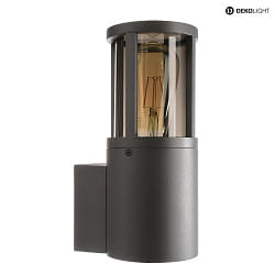 outdoor wall luminaire FACADO II ROUND TONED round E27 IP65, dark grey, mat dimmable