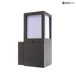 outdoor wall luminaire FACADO II SQAURE OPAL square E27 IP65, dark grey, mat dimmable
