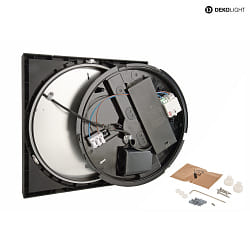 outdoor wall luminaire CASA with sensor, CCT Switch, switchable IP54, deep black 