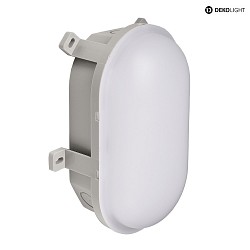 damp-proof luminaire SOTANO IP54 oval, CCT Switch, impact resistant, switchable, multipower IP54, grey 
