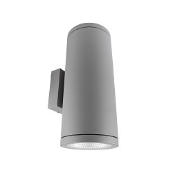 wall luminaire SHORELINE PRO ROUND 140 UP&DOWN 2 flames, round, CCT Switch IP65, light grey dimmable