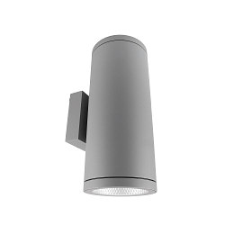 wall luminaire SHORELINE PRO ROUND 140 UP&DOWN 2 flames, round, CCT Switch IP65, light grey dimmable