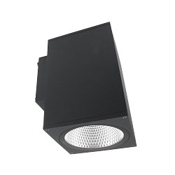 wall luminaire SHORELINE PRO SQUARE 140 DOWN 1 flame, square, CCT Switch IP65, dark grey dimmable